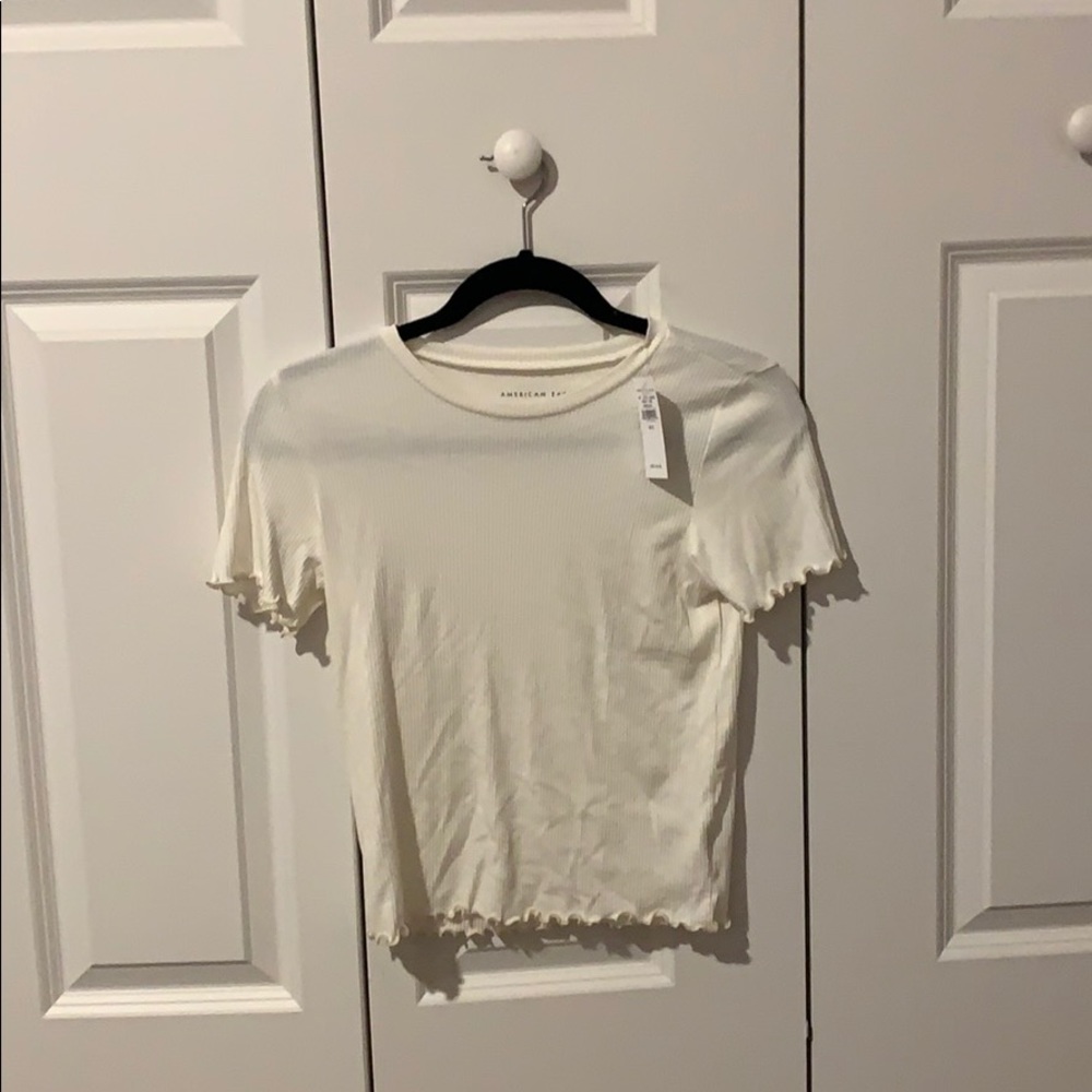 White ribbed shirt